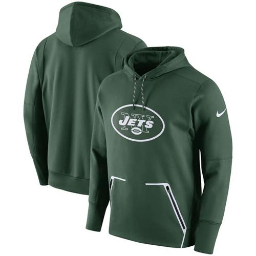 Men's New York Jets Nike Green Champ Drive Vapor Speed Pullover Hoodie - Click Image to Close